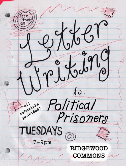 Letter Writing to Political Prisoners at Ridgewood Commons
