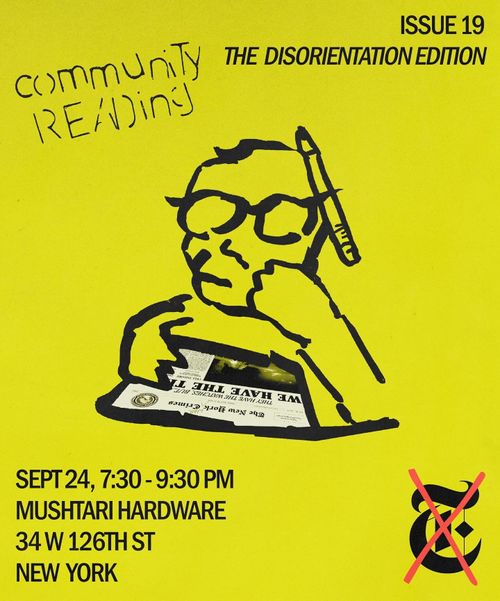 Community Reading: The Disorientation Edition of the New York War Crimes