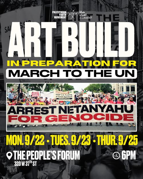 Art Build in Preparation for March to the U.N.